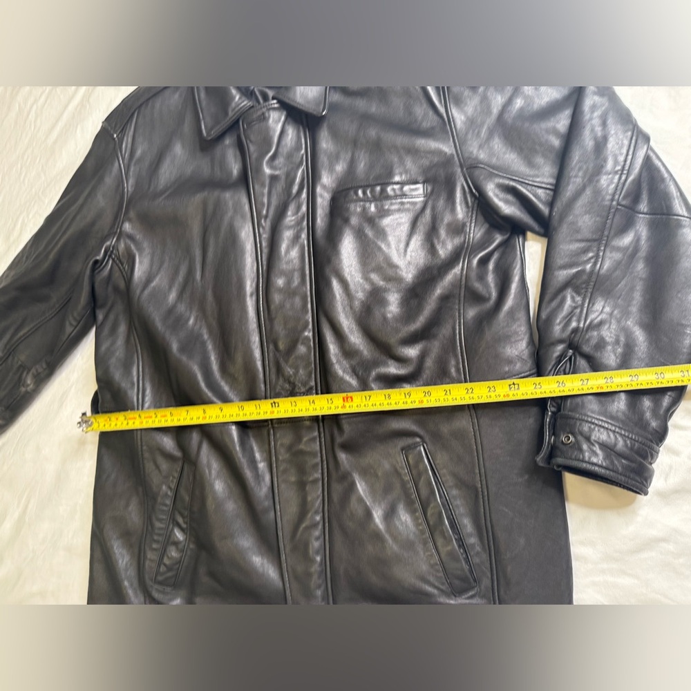 Wilsons Leather XL Tall Black Jacket Thinsulate Insulated 100% Long Car Coat - Picture 14 of 15